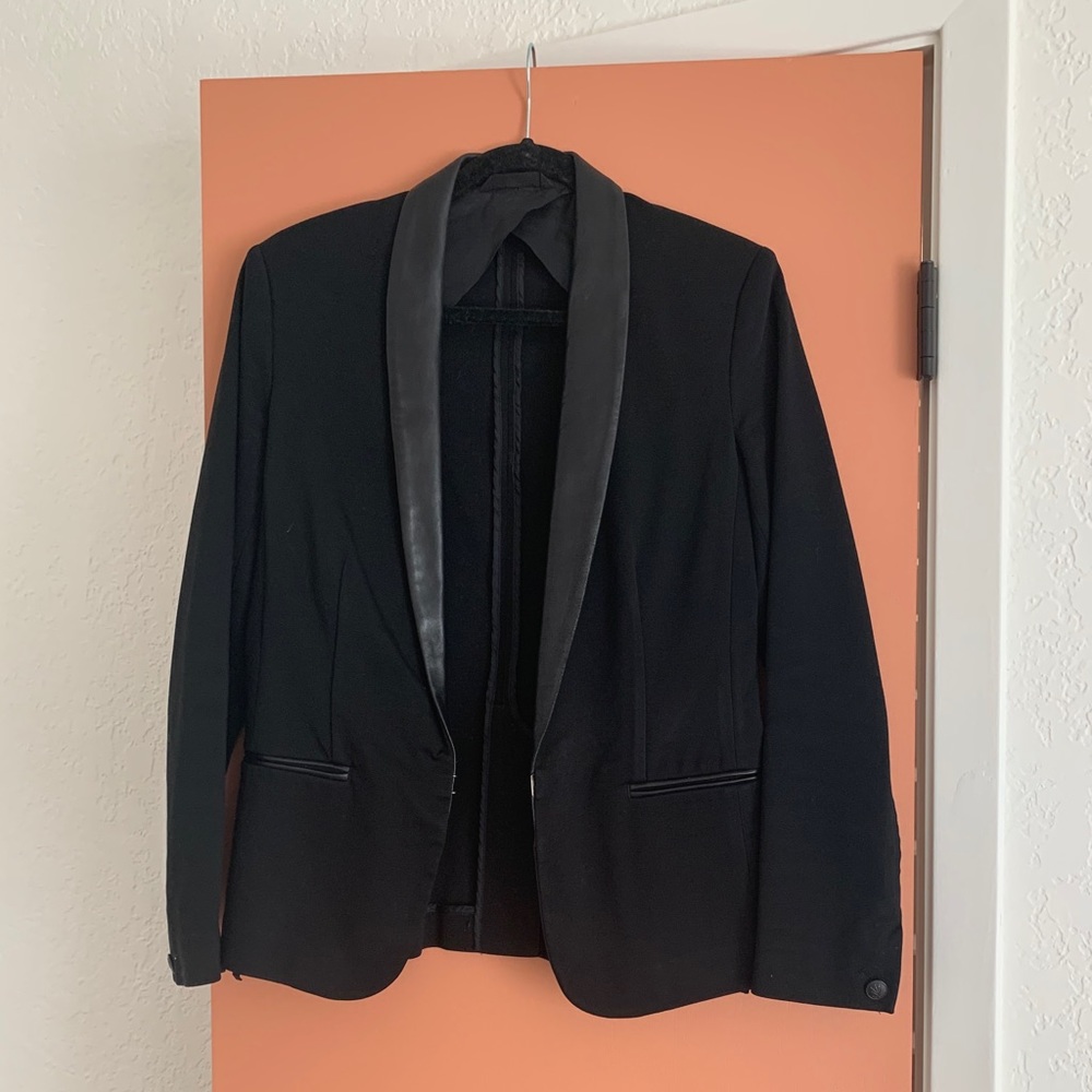 Rag&Bone Blazer with Leather Lapel